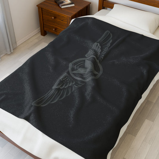 Cozy Velveteen Plush Blanket with sUAS Design - Perfect for Home Comfort and Gifts